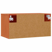 Produktbild för Väggskåp med hylla med dörr Vaxbrun 60 x 30 x 30 cm Massiv furu