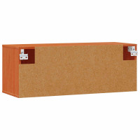 Produktbild för Väggskåp med hylla 2 pcs Vaxbrun 80 x 30 x 30 cm Massiv furu