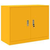 Produktbild för Förvaringsskåp Senapsgul 90 x 40 x 70 cm Stål