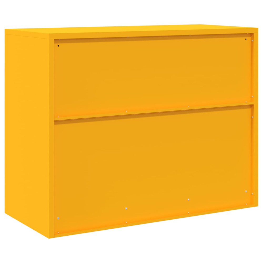 Produktbild för Förvaringsskåp Senapsgul 90 x 40 x 70 cm Stål