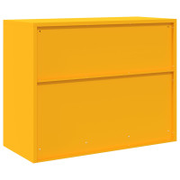 Produktbild för Förvaringsskåp Senapsgul 90 x 40 x 70 cm Stål