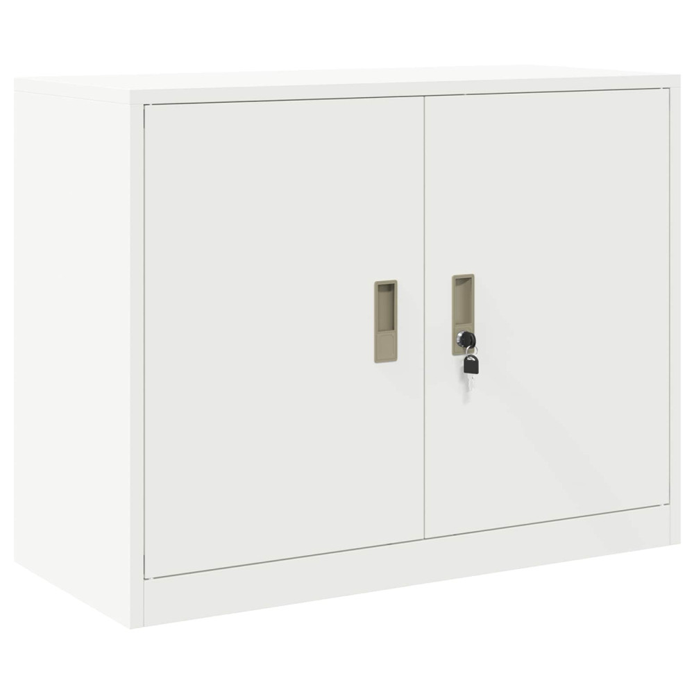 Produktbild för Förvaringsskåp Vit 90 x 40 x 70 cm Stål