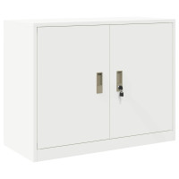 Produktbild för Förvaringsskåp Vit 90 x 40 x 70 cm Stål
