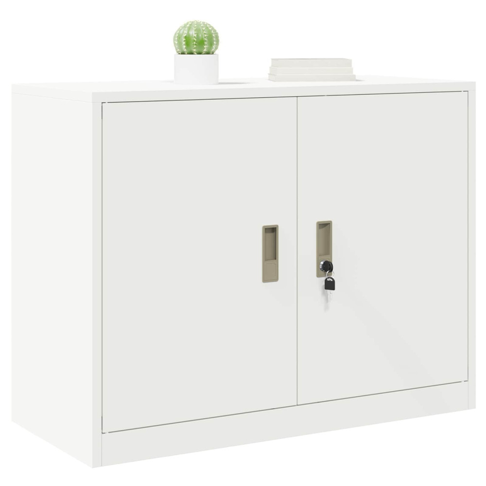 Produktbild för Förvaringsskåp Vit 90 x 40 x 70 cm Stål
