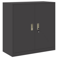 Produktbild för Förvaringsskåp Svart 90 x 40 x 90 cm Stål
