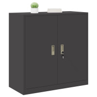 Produktbild för Förvaringsskåp Svart 90 x 40 x 90 cm Stål