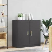Produktbild för Förvaringsskåp Svart 90 x 40 x 90 cm Stål