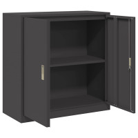 Produktbild för Förvaringsskåp Svart 90 x 40 x 90 cm Stål