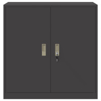 Produktbild för Förvaringsskåp Svart 90 x 40 x 90 cm Stål