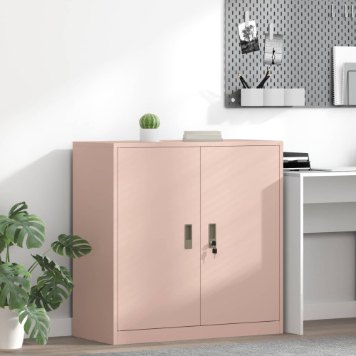 vidaXL Förvaringsskåp Rosa 90 x 40 x 90 cm Stål