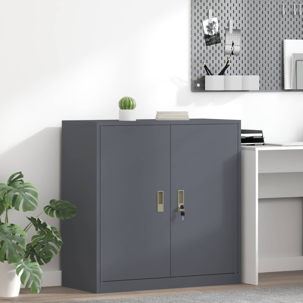 Produktbild för Förvaringsskåp Antracit 90 x 40 x 90 cm Stål