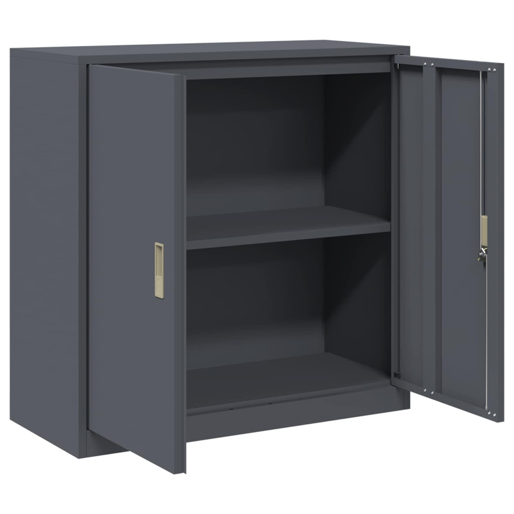 Produktbild för Förvaringsskåp Antracit 90 x 40 x 90 cm Stål
