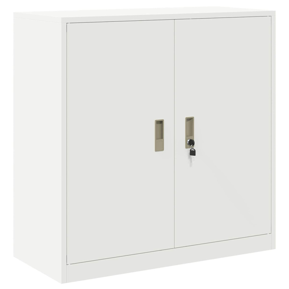 Produktbild för Förvaringsskåp Vit 90 x 40 x 90 cm Stål