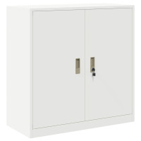 Produktbild för Förvaringsskåp Vit 90 x 40 x 90 cm Stål