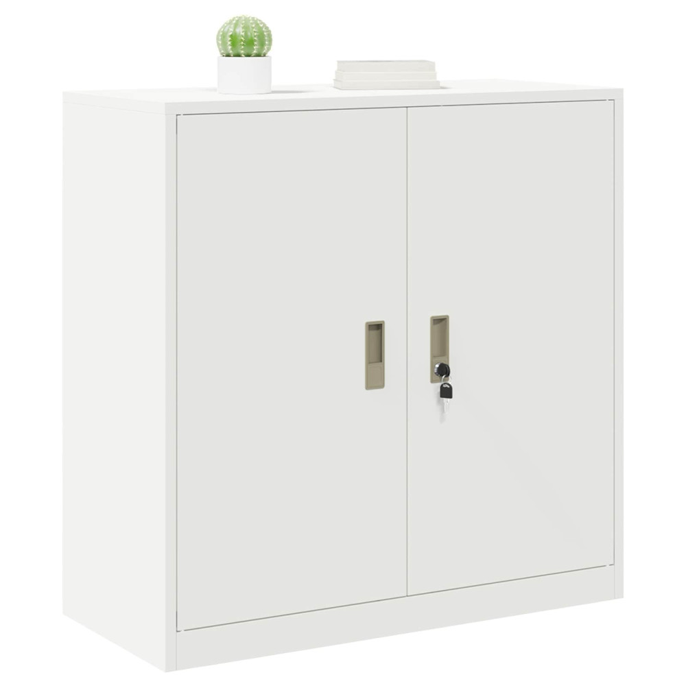Produktbild för Förvaringsskåp Vit 90 x 40 x 90 cm Stål