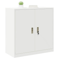 Produktbild för Förvaringsskåp Vit 90 x 40 x 90 cm Stål