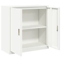 Produktbild för Förvaringsskåp Vit 90 x 40 x 90 cm Stål