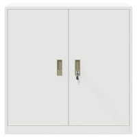 Produktbild för Förvaringsskåp Vit 90 x 40 x 90 cm Stål