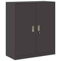 Produktbild för Förvaringsskåp Svart 90 x 40 x 105 cm Stål