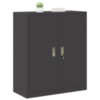Produktbild för Förvaringsskåp Svart 90 x 40 x 105 cm Stål