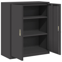 Produktbild för Förvaringsskåp Svart 90 x 40 x 105 cm Stål