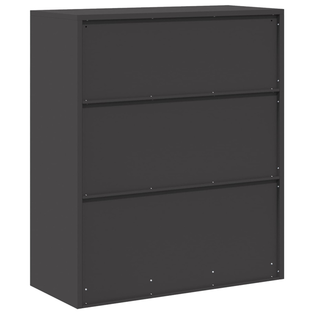 Produktbild för Förvaringsskåp Svart 90 x 40 x 105 cm Stål