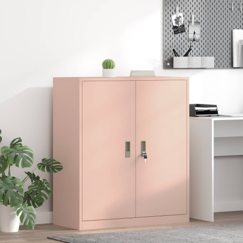 vidaXL Förvaringsskåp Rosa 90 x 40 x 105 cm Stål