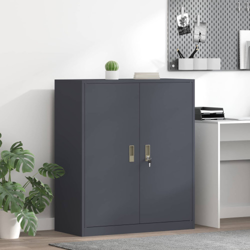 vidaXL Förvaringsskåp Antracit 90 x 40 x 105 cm Stål