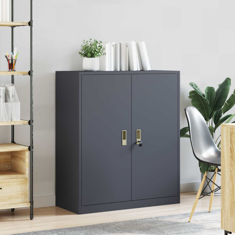Produktbild för Förvaringsskåp Antracit 90 x 40 x 105 cm Stål