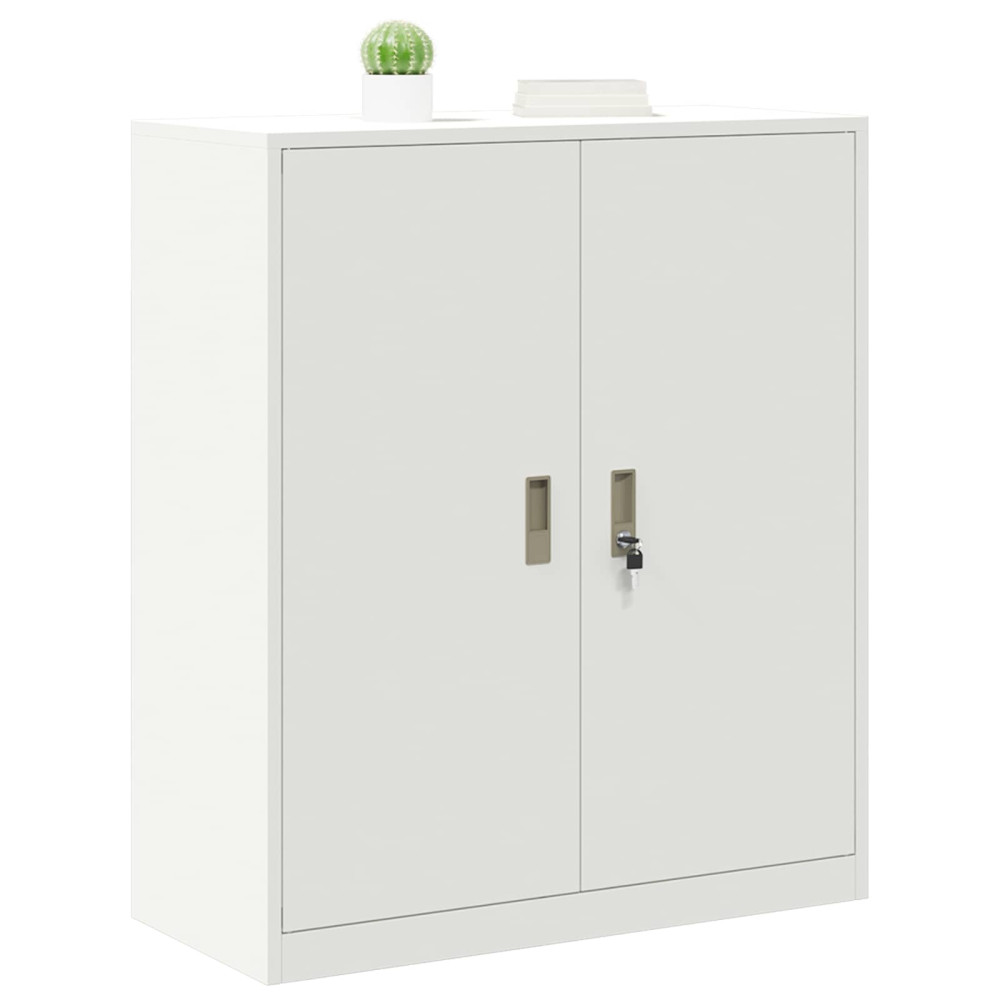 Produktbild för Förvaringsskåp Vit 90 x 40 x 105 cm Stål