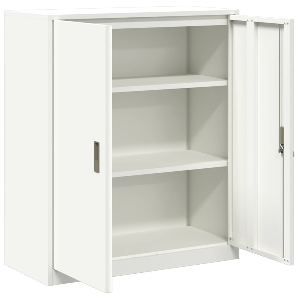 Produktbild för Förvaringsskåp Vit 90 x 40 x 105 cm Stål