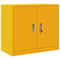 Produktbild för Förvaringsskåp Senapsgul 80 x 40 x 70 cm Stål