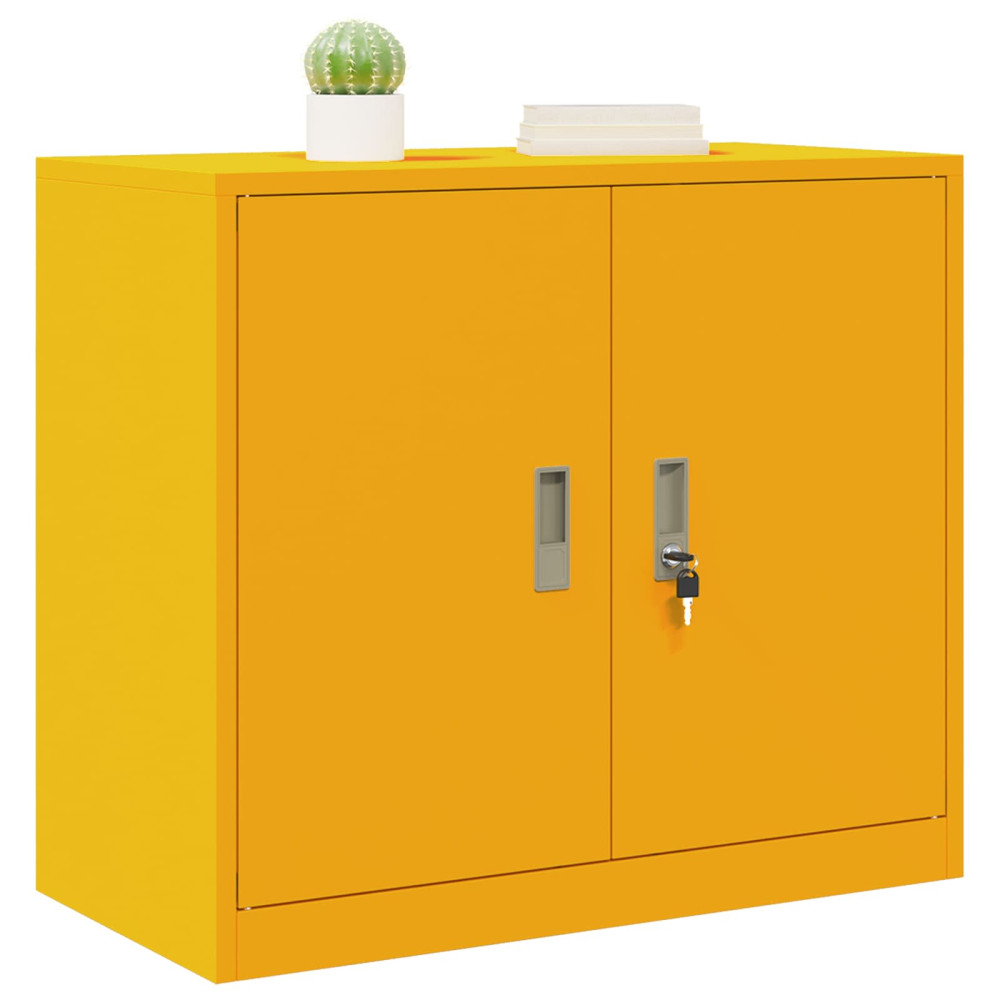 Produktbild för Förvaringsskåp Senapsgul 80 x 40 x 70 cm Stål