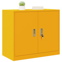 Produktbild för Förvaringsskåp Senapsgul 80 x 40 x 70 cm Stål