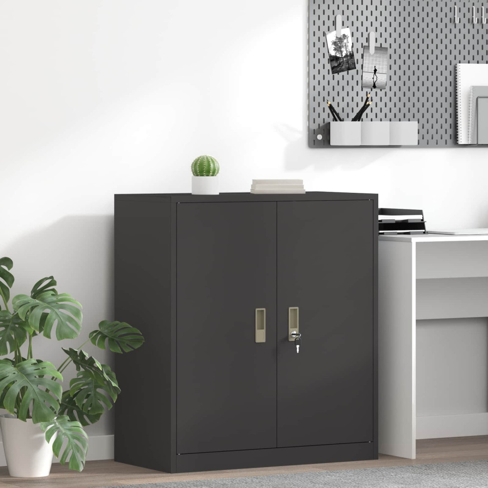 Produktbild för Förvaringsskåp Svart 80 x 40 x 90 cm Stål