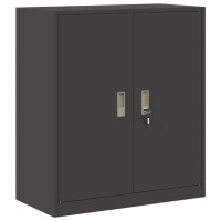Produktbild för Förvaringsskåp Svart 80 x 40 x 90 cm Stål