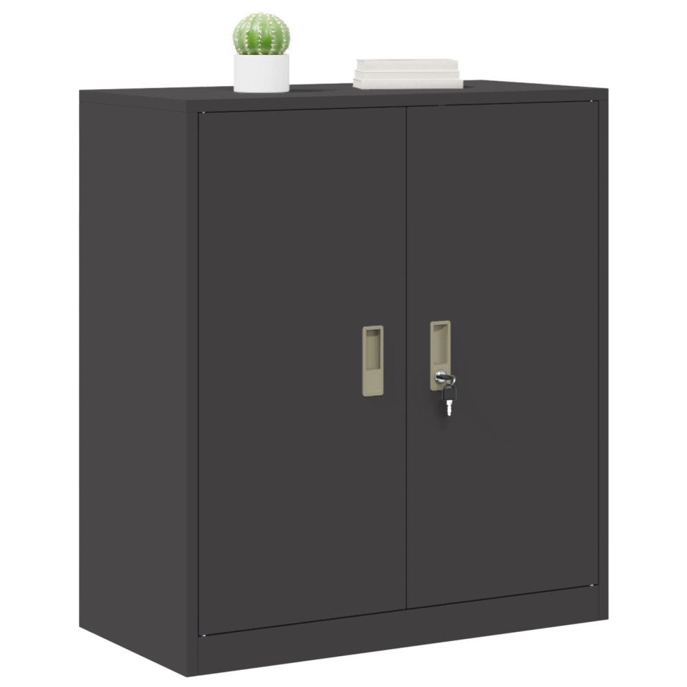 Produktbild för Förvaringsskåp Svart 80 x 40 x 90 cm Stål