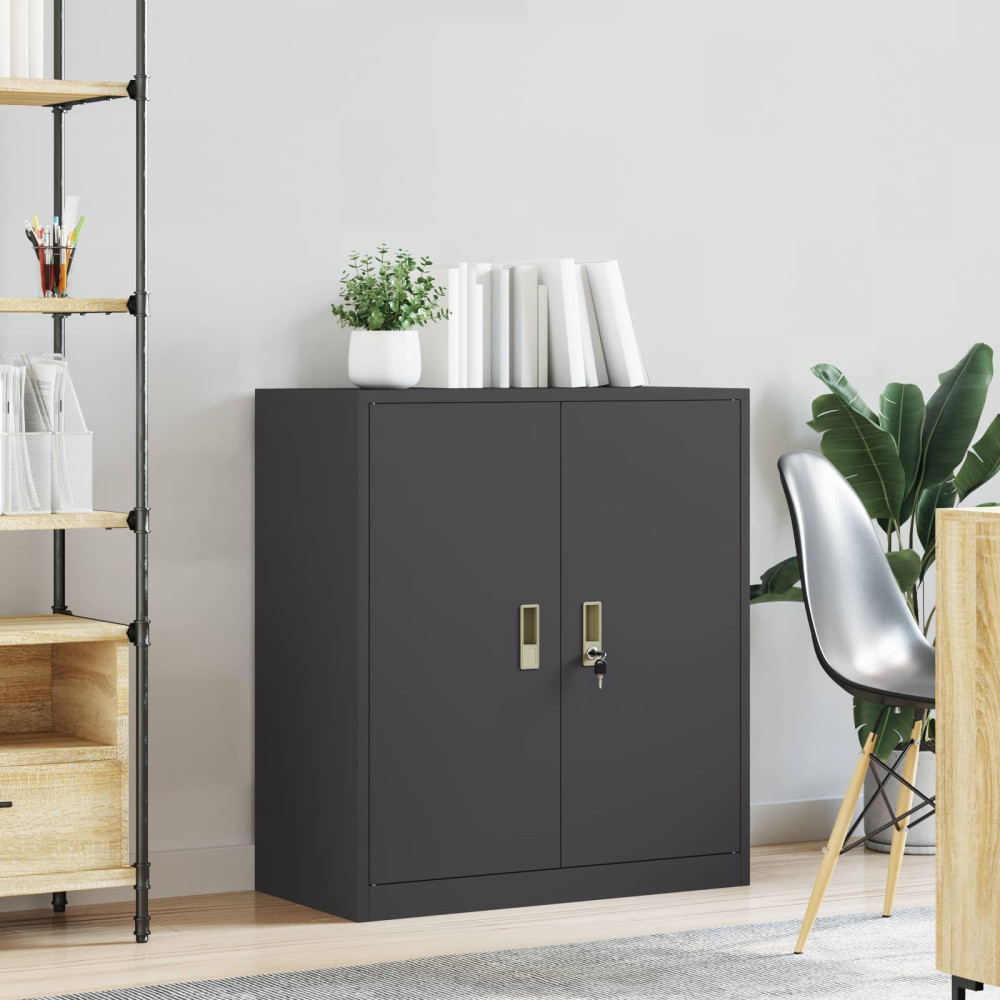Produktbild för Förvaringsskåp Svart 80 x 40 x 90 cm Stål