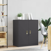 Produktbild för Förvaringsskåp Svart 80 x 40 x 90 cm Stål