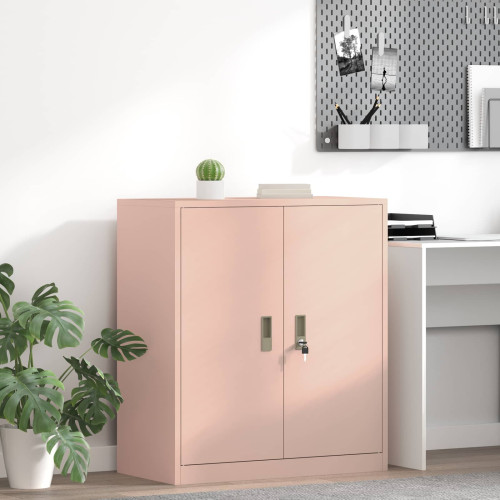 vidaXL Förvaringsskåp Rosa 80 x 40 x 90 cm Stål