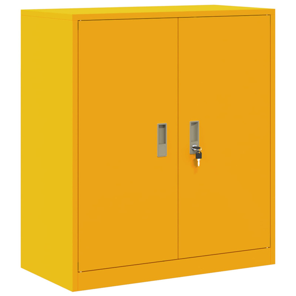 Produktbild för Förvaringsskåp Senapsgul 80 x 40 x 90 cm Stål