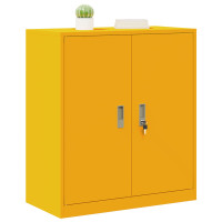 Produktbild för Förvaringsskåp Senapsgul 80 x 40 x 90 cm Stål