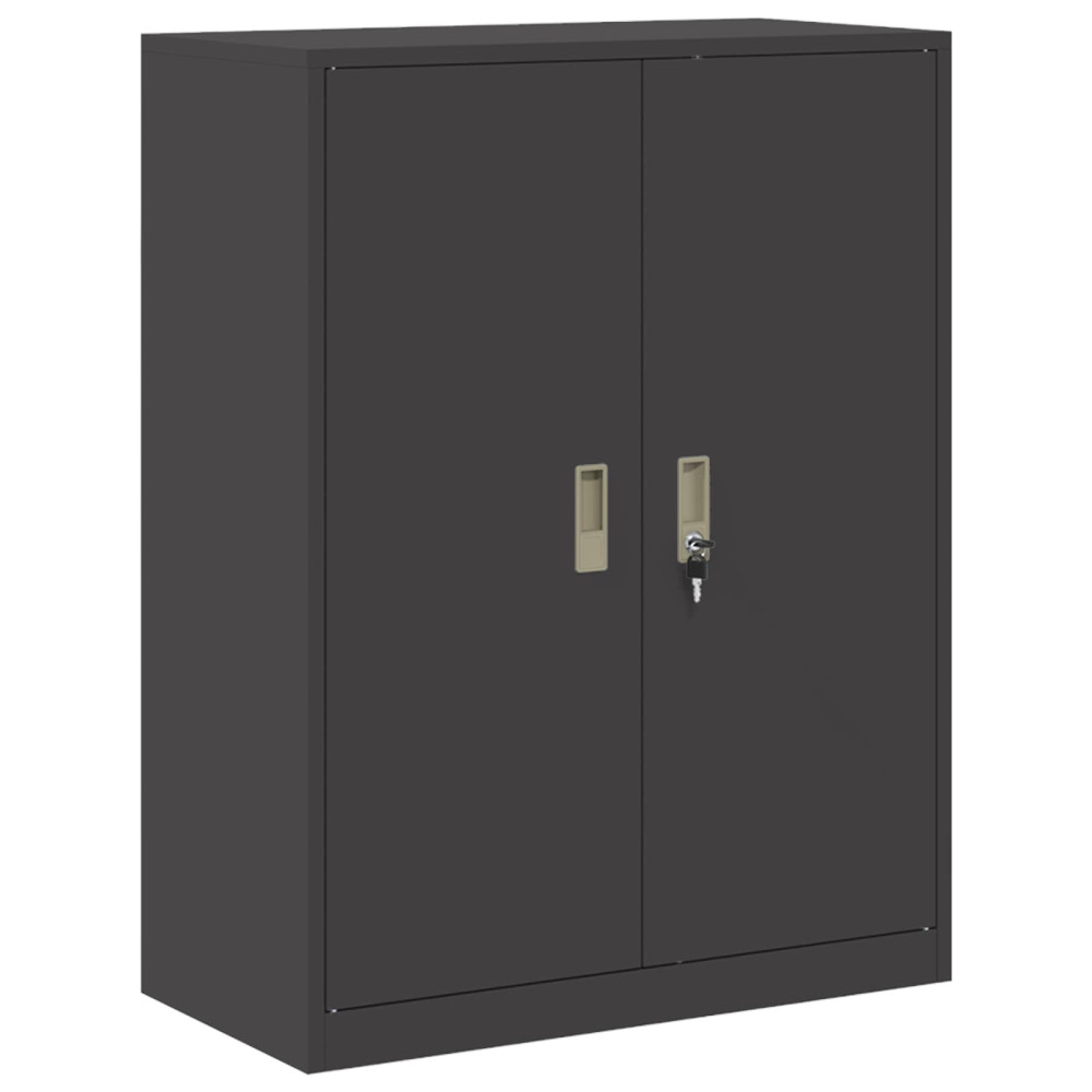 Produktbild för Förvaringsskåp Svart 80 x 40 x 105 cm Stål
