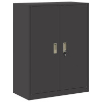 Produktbild för Förvaringsskåp Svart 80 x 40 x 105 cm Stål