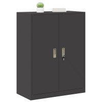 Produktbild för Förvaringsskåp Svart 80 x 40 x 105 cm Stål