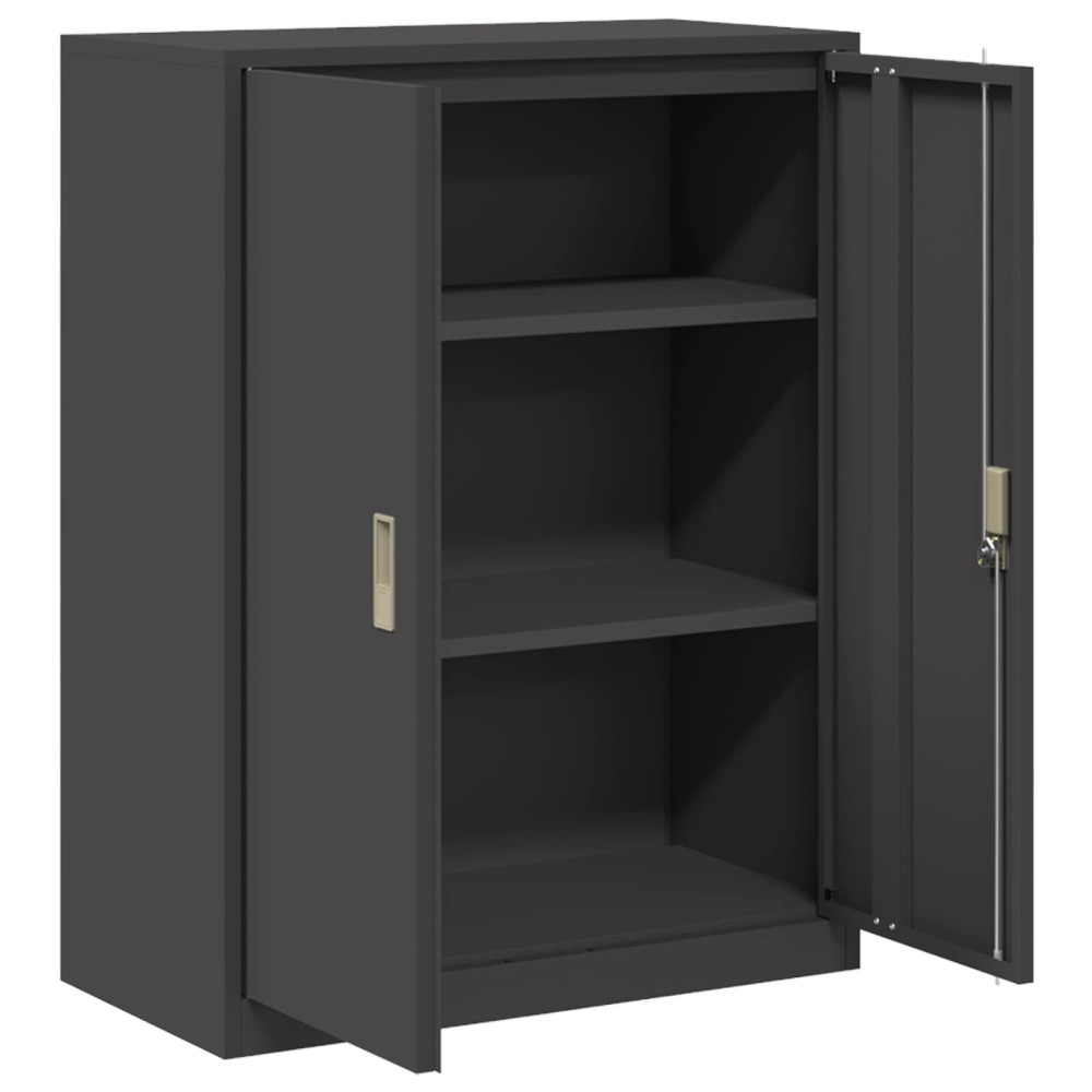 Produktbild för Förvaringsskåp Svart 80 x 40 x 105 cm Stål