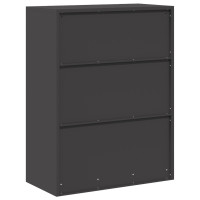 Produktbild för Förvaringsskåp Svart 80 x 40 x 105 cm Stål