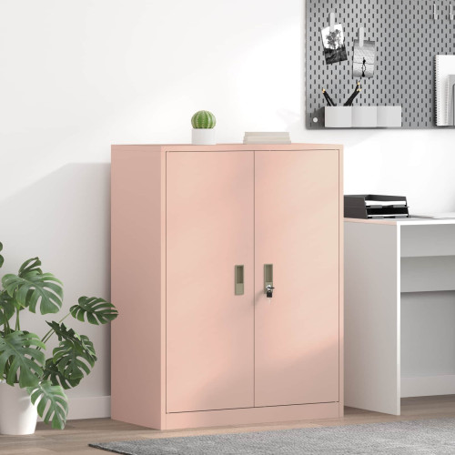 vidaXL Förvaringsskåp Rosa 80 x 40 x 105 cm Stål