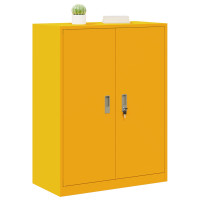 Produktbild för Förvaringsskåp Senapsgul 80 x 40 x 105 cm Stål