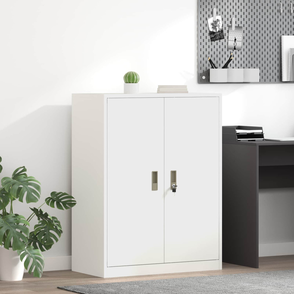 Produktbild för Förvaringsskåp Vit 80 x 40 x 105 cm Stål